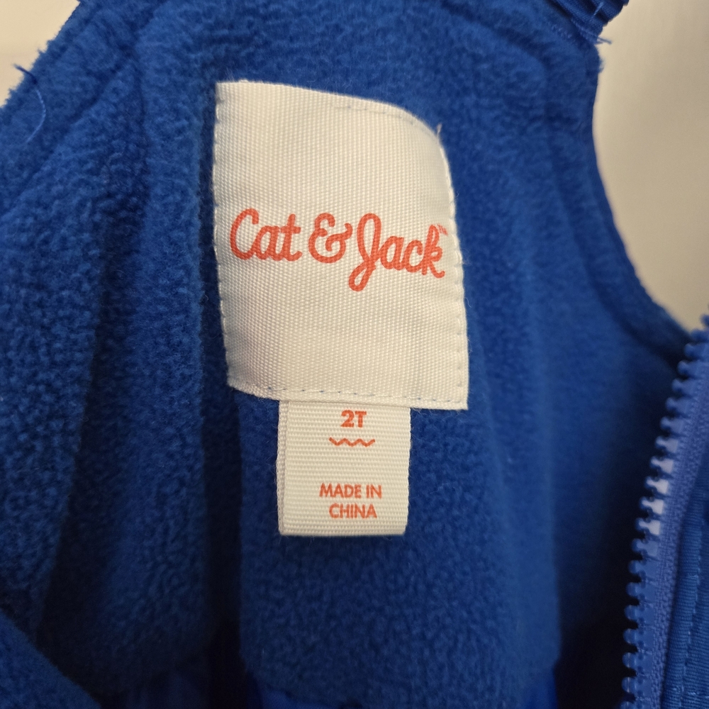 Cat & Jack Blue Kids Overalls - Picture 3 of 4